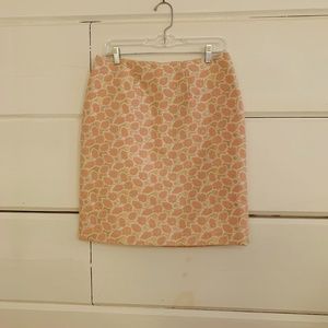 Gorgeous peach and gold pencil skirt